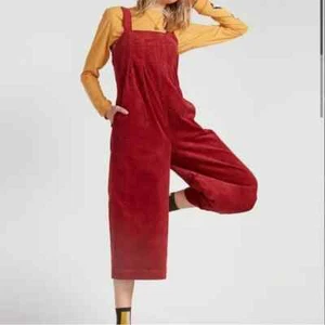 Volcom Women's Oh My Cord Wide Leg Crop Jumpsuit SIZE S (4/6) - Picture 1 of 11