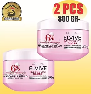 Elvive Hair Care Glycolic Gloss mask - kit x 2 300 ml / 10.14 oz - Picture 1 of 8