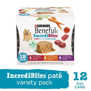 Purina Beneful Incredibites Wet Dog Food Small Dogs Variety Pack 3Oz Cans 12Pc - Picture 1 of 2