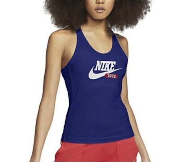 Camiseta sin mangas para mujer Nike Heritage 1972 EE. UU. L precio de venta sugerido por el fabricante 30 USD nueva con etiquetas Foto 1 de 1