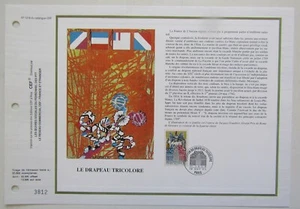 Feuillet CEF 1er jour 1016 1990 Création du Drapeau tricolore - Imagen 1 de 1