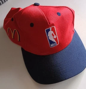 NBA X McDonalds Strapback Hat NBA ROSSO M CAPPELLO BASEBALL VINTAGE 80 - Picture 1 of 4