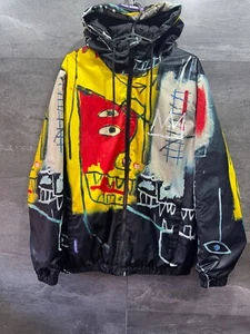 JEAN-MICHEL BASQUIAT + MEMBERS ONLY Banana ART Print JACKET Coat M - Picture 1 of 21