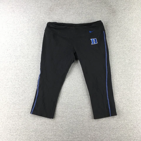 Duke Blue Devils Leggings Womens Large Nike Dri Fit Capri Ladies Cover