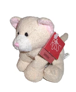 TAG! Russ Berrie Luv Pets Tabbies Cream Kitty Cat Bean Bag Plush Home Buddies 5" - Picture 1 of 2