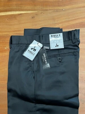 INSERCH NUEVO CON ETIQUETAS HOMBRE SUPER SLIM FIT NEGRO ELÁSTICO SATINADO Foto 1 de 4