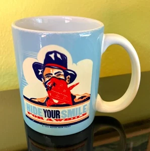 HATCH SHOW PRINT 2020 Coffee Mug "Hide Your Smile For A While" Pandemic Theme - Picture 1 of 4