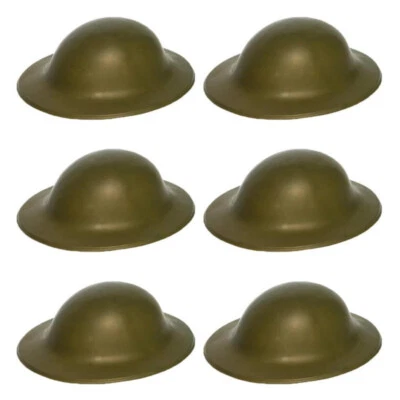 QUICKDRAW 6 Elmetti Plastica Verde WW2 Esercito Uomo Cappello Soldato Vestito Costume Accessorio