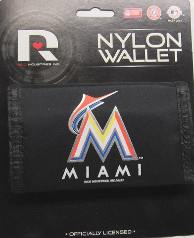 MLB Miami Marlins Printed Tri-Fold Nylon Wallet by Rico Industries Cover