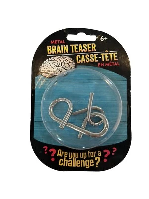 METAL BRAIN TEASER CASSE-TETE EN METAL Age 6+ Challenge Game NEW YB2 - Image 1 of 2