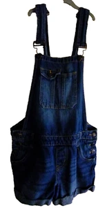 **L.E.I.** Junior's Girl's Denim Shorts Overalls Size ((M)) 100% Cotton. - Picture 1 of 8