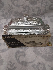 Vintage Butter Dish w/ "Extra Butter" (Florentine Collection) (SEE DESCRIPTION) - Picture 1 of 3