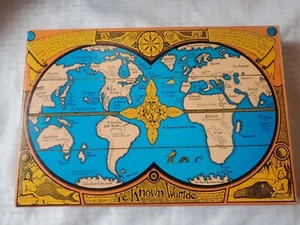 Vintage Jigsaw Puzzle Ye Known Worlde 2 Sided Puzzle The Puzzle Factory 1969 - Picture 1 of 7