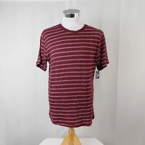 OT Revolution Men's Short Sleeve Cotton Blend Striped T-Shirt - Red, XL #1530 - Picture 1 of 3