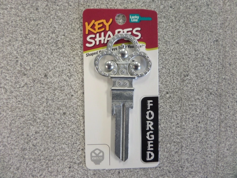 LUCKY LINE B303K SKELETON KEY KWIKSET KW1 KEYWAY HOUSE KEY FORGED KEY SHAPES