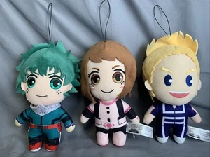 My Hero Academia Plüschtier 8 -9 Zoll groß Izuky Ochako & Mirio Anime (3 Stück) - Bild 1 von 14