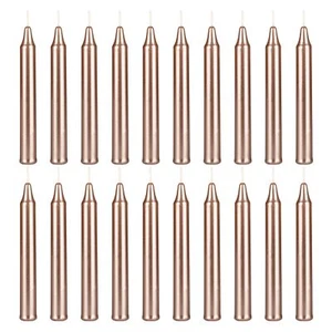 20 pcs Unscented Rose Gold Exquisite Mini Taper Spell Candles 4 Inch Tall x 1... - Picture 1 of 6