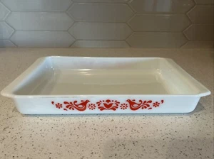 Vintage Pyrex Friendship Lasagne Auflaufform #933 Milchglas 13x9x2 - Bild 1 von 13