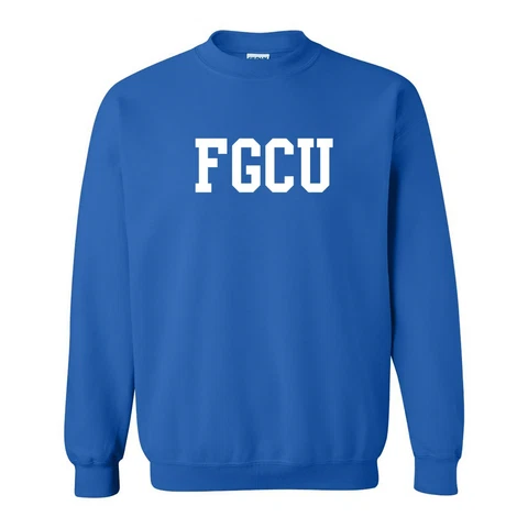 FGCU Eagles Basic Block Licensed Crewneck Sweatshirt - Royal Cover