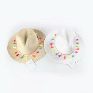 Sonnenhut Damen Strohut Sommerhut Strandhut AZOZA Beige / Weiß - Bild 1 von 1