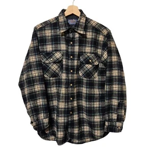 Vintage Pendleton Burnside Flannel Plaid Button Shirt Campbell Wool USA 60s 70s - Picture 1 of 10