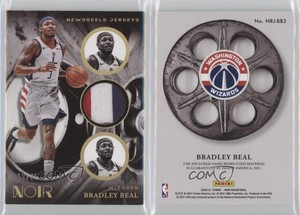 2020-21 Panini Noir Newsreels Jerseys Prime /25 Bradley Beal #NRJ-BB3