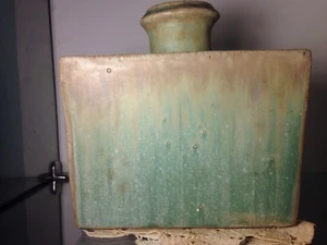 Art POTTERY Mid Century signed rare bottle Vase slip - Picture 1 of 11