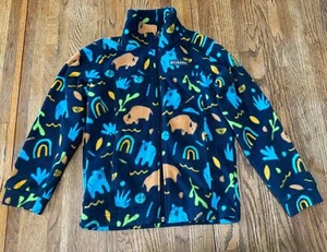 Columbia Fleece Jacket Animal Print Kids Small (8)  - Picture 1 of 6