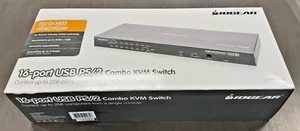 IOGEAR 16-Port USB PS/2 Combo KVM Switch (GCS1716) - Neu im Karton mit Kabeln - Bild 1 von 3