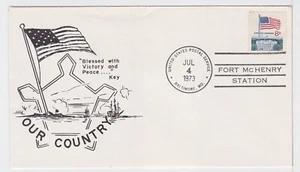 TurtlesTradingPost- Baltimore, MD 1973- July 4 1973- Fort McHenry Station Cancel - Picture 1 of 1