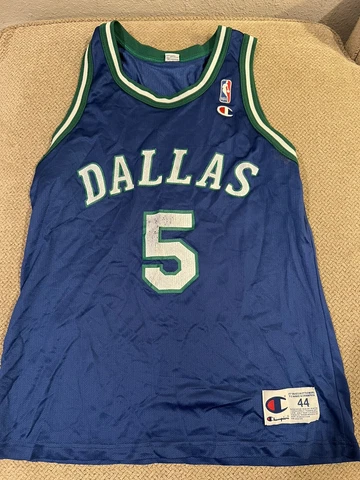 Vintage Dallas Mavericks Jason Kidd Authentic Champion Jersey Size 44 Cover