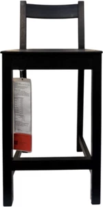 Brand New IKEA NORDVIKEN Black Bar Stool With Backrest 62 cm (24 ⅜) 004.246.93 - Picture 1 of 1