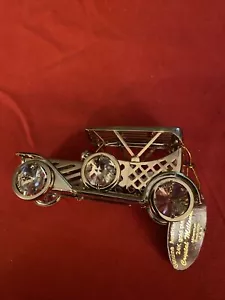 VTG GENUINE AUSTRIAN CRYSTAL ANTIQUE CAR 24K GOLD PLATED FIGURINE (USA) - Picture 1 of 5