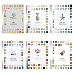 Watercolor Workbook, Beginner-Friendly Watercolor Workbooks 12 Colors - Picture 1 of 15