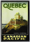 Rigid FRIDGE MAGNET * Quebec city / Chateau Frontenac / Canadian Pacific 1924