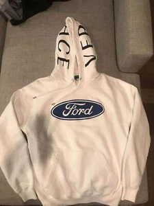 $1296 Versace & Ford Logo Hoodie Sweatshirt White Blue Limited Edition Size XS - Picture 1 of 9