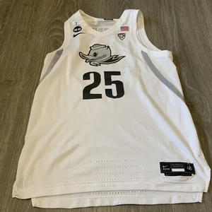 Nike Oregon Ducks Basketball #25 Jersey Men’s Size: 48 Used White 2019-2020 - Picture 1 of 6