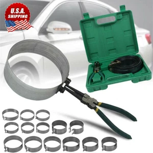 Automotive Auto Engines Piston Ring Compressor Tools Set with Pliers & 14 Bands - Imagen 1 de 9