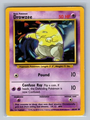 Drowzee 049/102 Common Base Set MP Pokemon TCG - Image 1 of 2