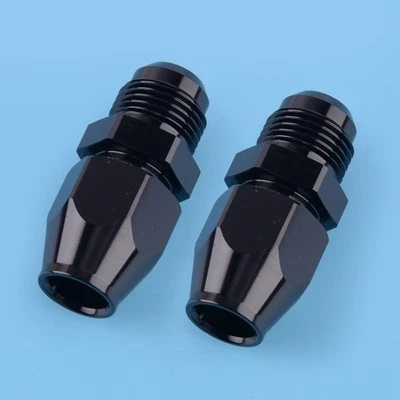2Pcs AN8 8AN to 1/2"Tube male hard adapter fitting w/brass hardline ferrule Best - Image 1 of 4