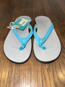 OluKai Womens Ho'Opio Synthetic Slip On Thongs Flip-Flops Shoes 20294 BCPG Sz 6W - Picture 1 of 5