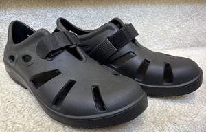 Oofos Herren Recovery schwarz Slipper Riemen Oocandoo Komfort Sandale Schuhgröße 10 - Bild 1 von 14