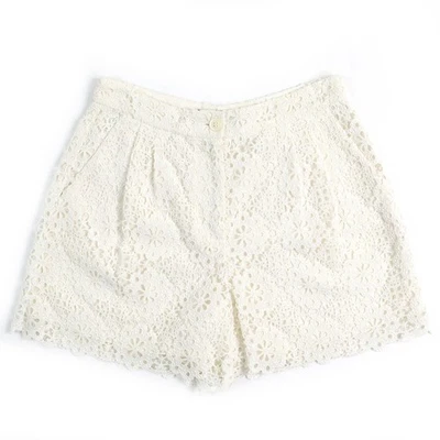 DOLCE&GABBANA Shorts Cutwork lace Ivory cotton Women 38 - Image 1 of 4