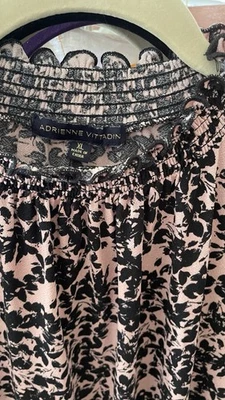 Camiseta sin mangas Adrienne Vittadini rosa/negro, cuello en V, sin mangas, XL Foto 1 de 4
