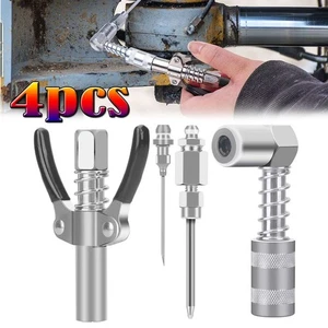 4x Fettpresse Montage Werkzeug Kit 90 Grad Kupplung Adapter Nadelspitzen Spender - Bild 1 von 10