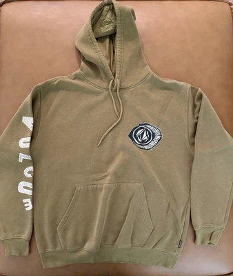 Volcom Men's Pullover Hoodie Sweatshirt, Size Large, Olive Green, Super Soft - Image 1 of 4
