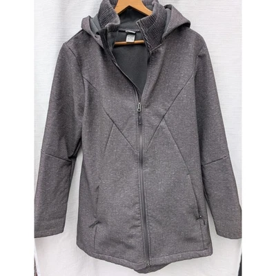 Champion Women's Soft Shell Full Zip Hooded Jacket Medium Grey Fleece Lined  - Image 1 of 4