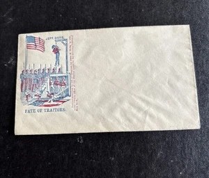 United States Civil War Unposted Envelope cachet fate of Traitors Jeff Davis - Picture 1 of 2