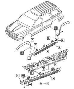 Genuine Mopar Side Step Step Pad Left 05016191AA - Picture 1 of 4