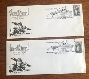 (2) Umschläge zur Erinnerung an die Eröffnung des James M. Stewart Museums in Indiana. PA - Bild 1 von 4